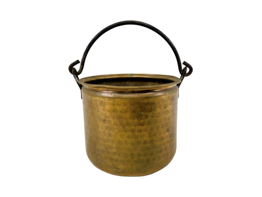 Antique 18th Century copper bucket - hammered kettle with beautiful patina