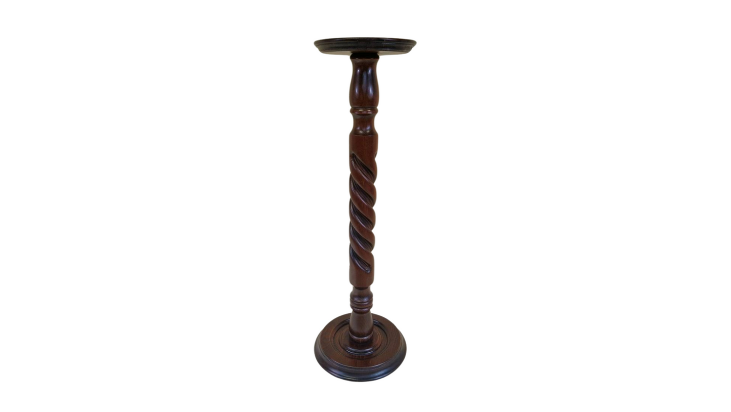 Antique mahogany Barley Twist Plant Stand