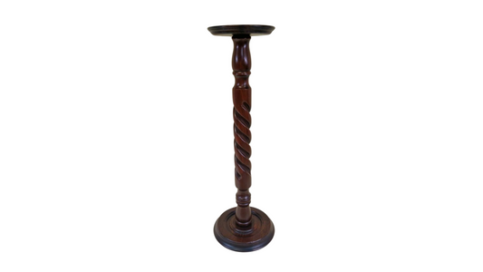 Antique mahogany Barley Twist Plant Stand