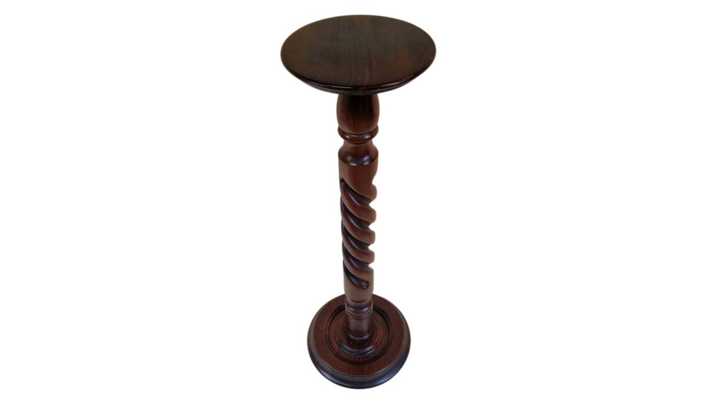 Antique mahogany Barley Twist Plant Stand