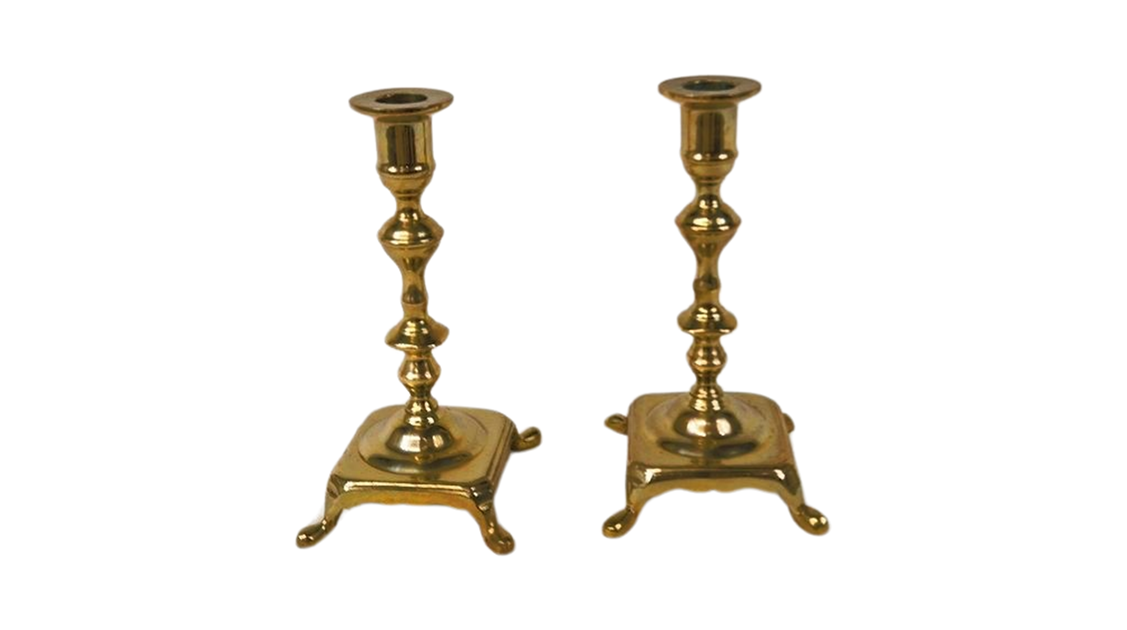 Pair of Early 18th Century Candelabras from the Basque Country - Antique Candle Holders