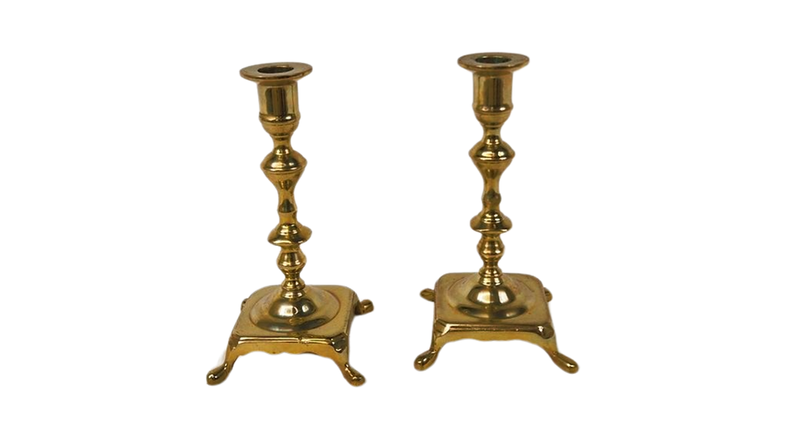 Pair of Early 18th Century Candelabras from the Basque Country - Antique Candle Holders