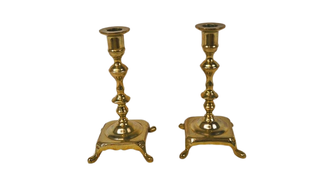 Pair of Early 18th Century Candelabras from the Basque Country - Antique Candle Holders