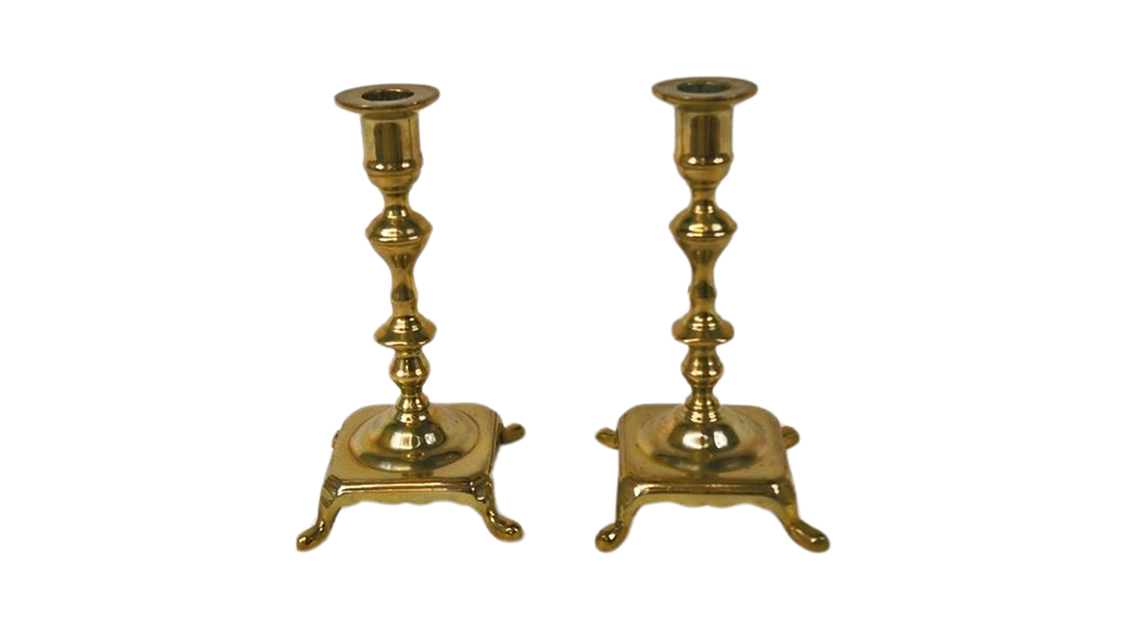 Pair of Early 18th Century Candelabras from the Basque Country - Antique Candle Holders