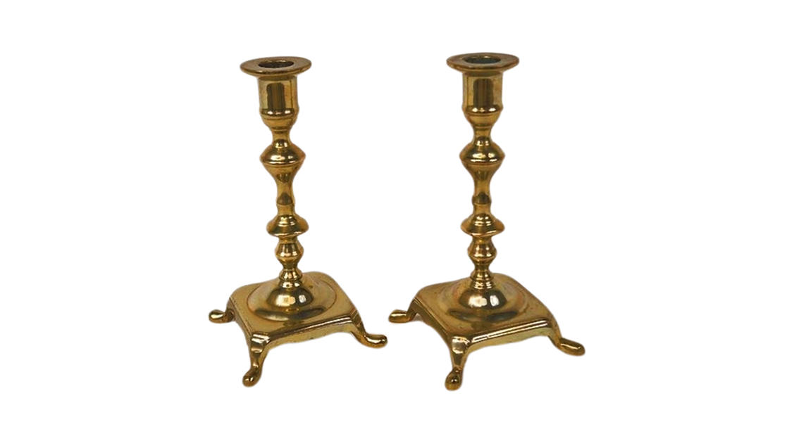 Pair of Early 18th Century Candelabras from the Basque Country - Antique Candle Holders