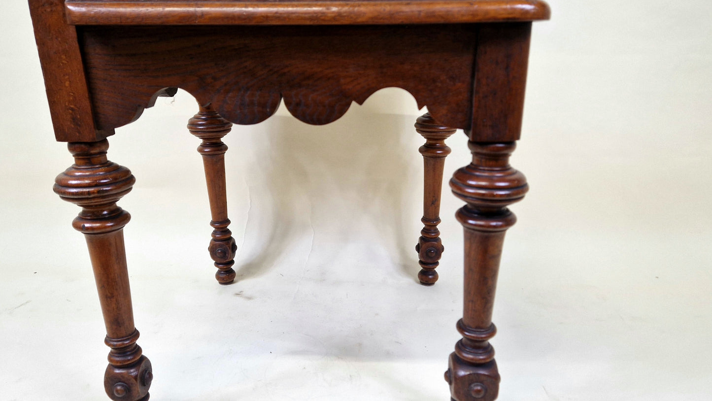 Antique Victorian Carved Walnut Italian Corner Chair - Roses Head Detail 1900s