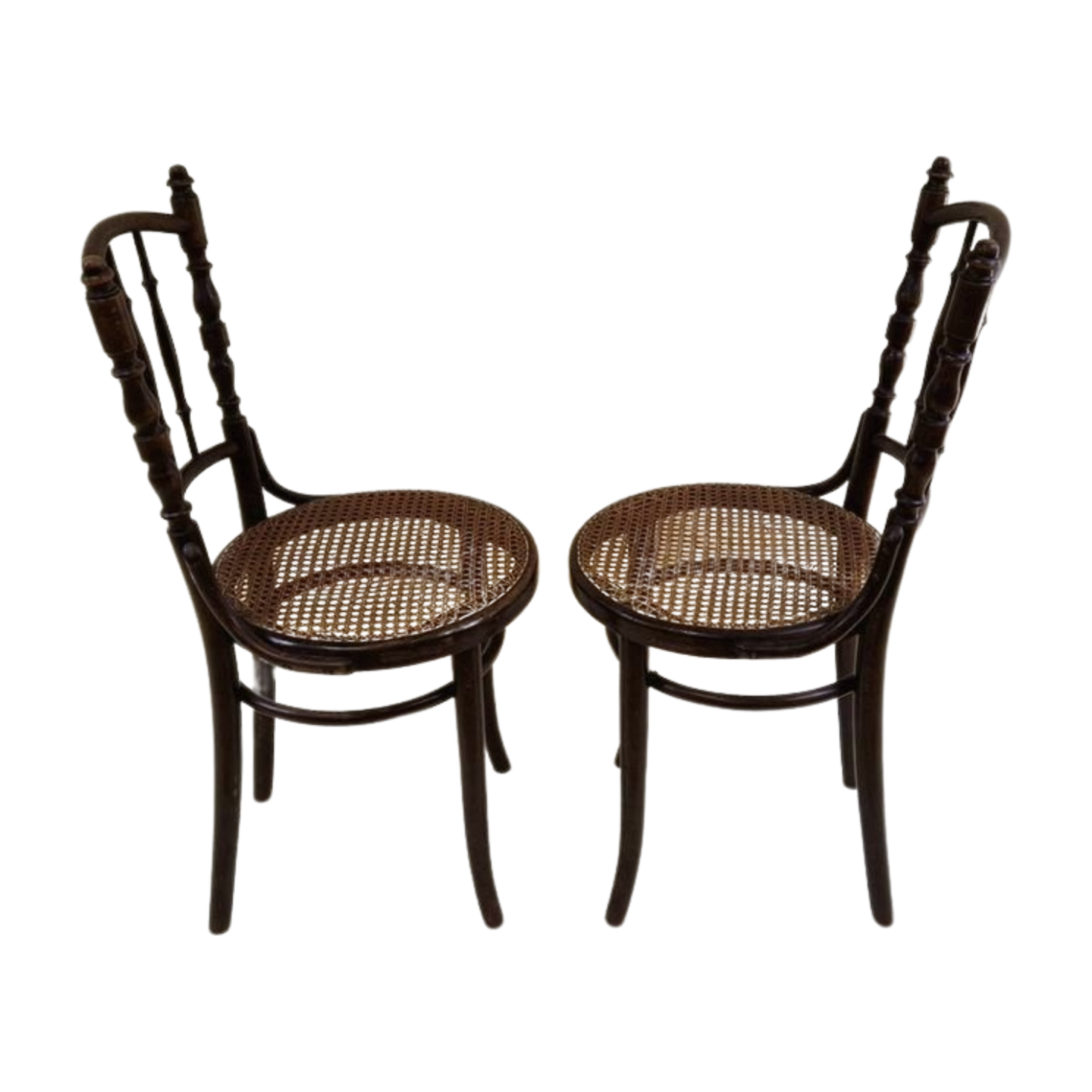 Set van 2 antieke J. Kohn thonet stoelen met prachtige patina 