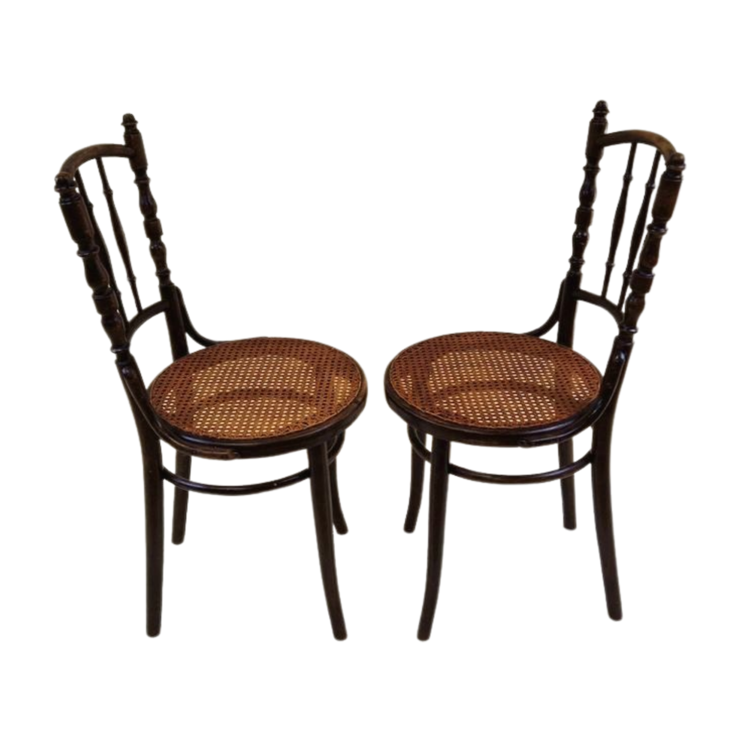 Set van 2 antieke J. Kohn thonet stoelen met prachtige patina 