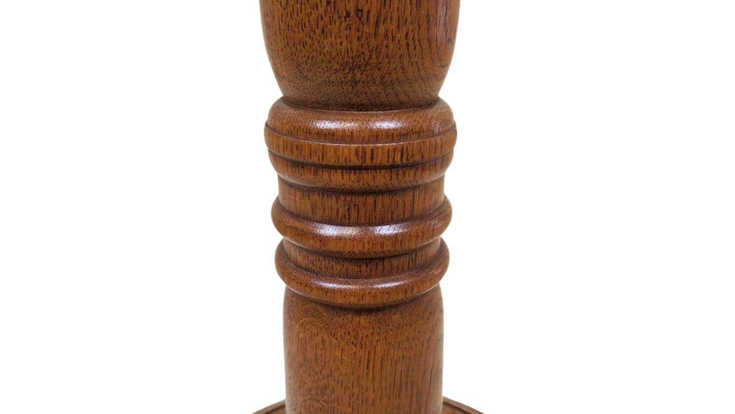 Vintage Oak Wood Pedestal - Antique Plant Stand - Wooden Column for Home Decor