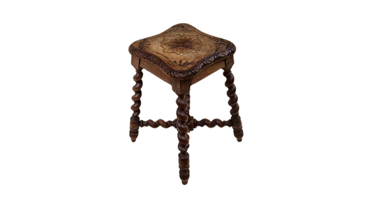 Barley Twist Table with carved top