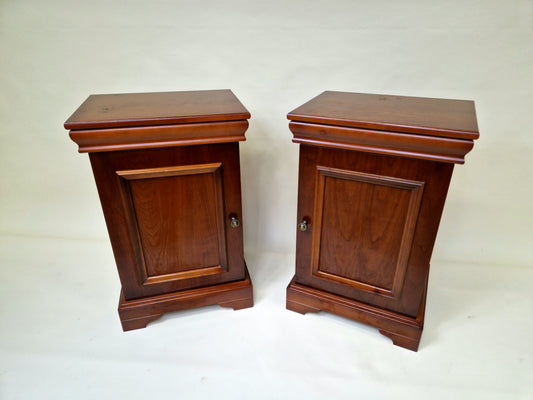 Pair Of Vintage French Nutwood Nightstands