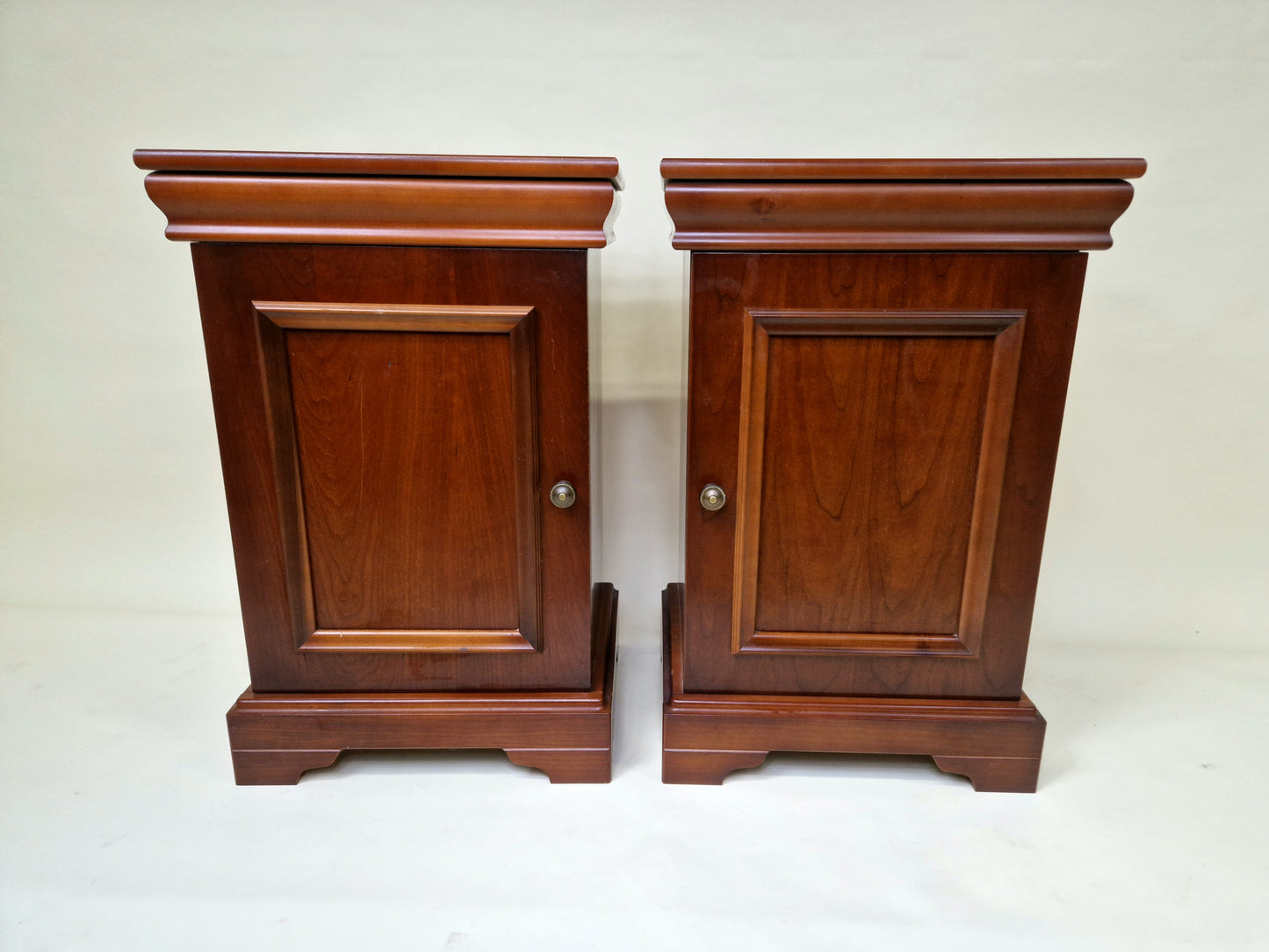 Pair Of Vintage French Nutwood Nightstands