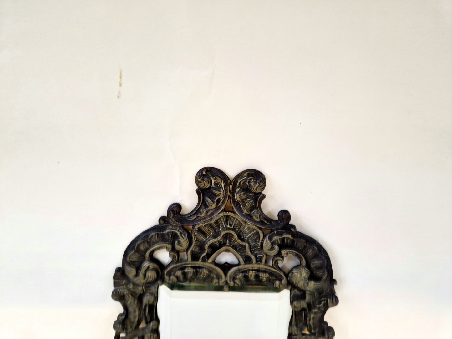 Antique french mirror with 3 candle holders