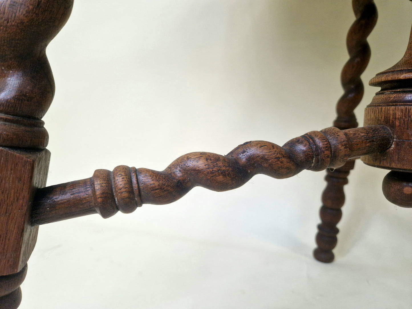 Hand Carved Renaissance barley twist - side table - 1890's