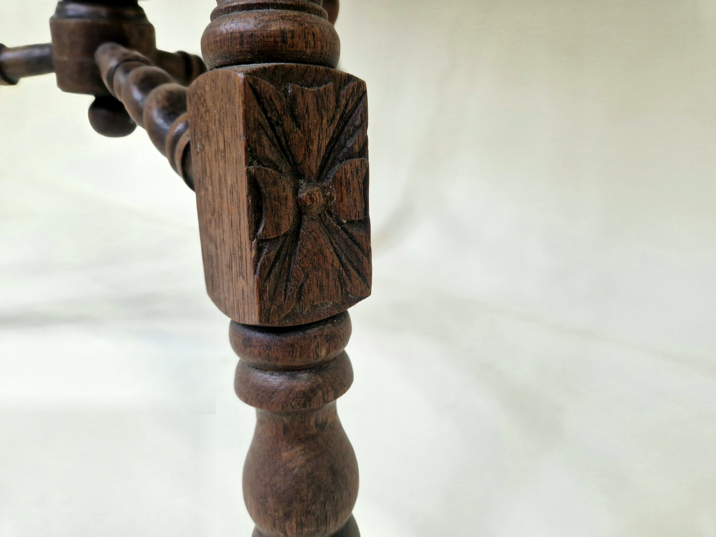 Hand Carved Renaissance barley twist - side table - 1890's