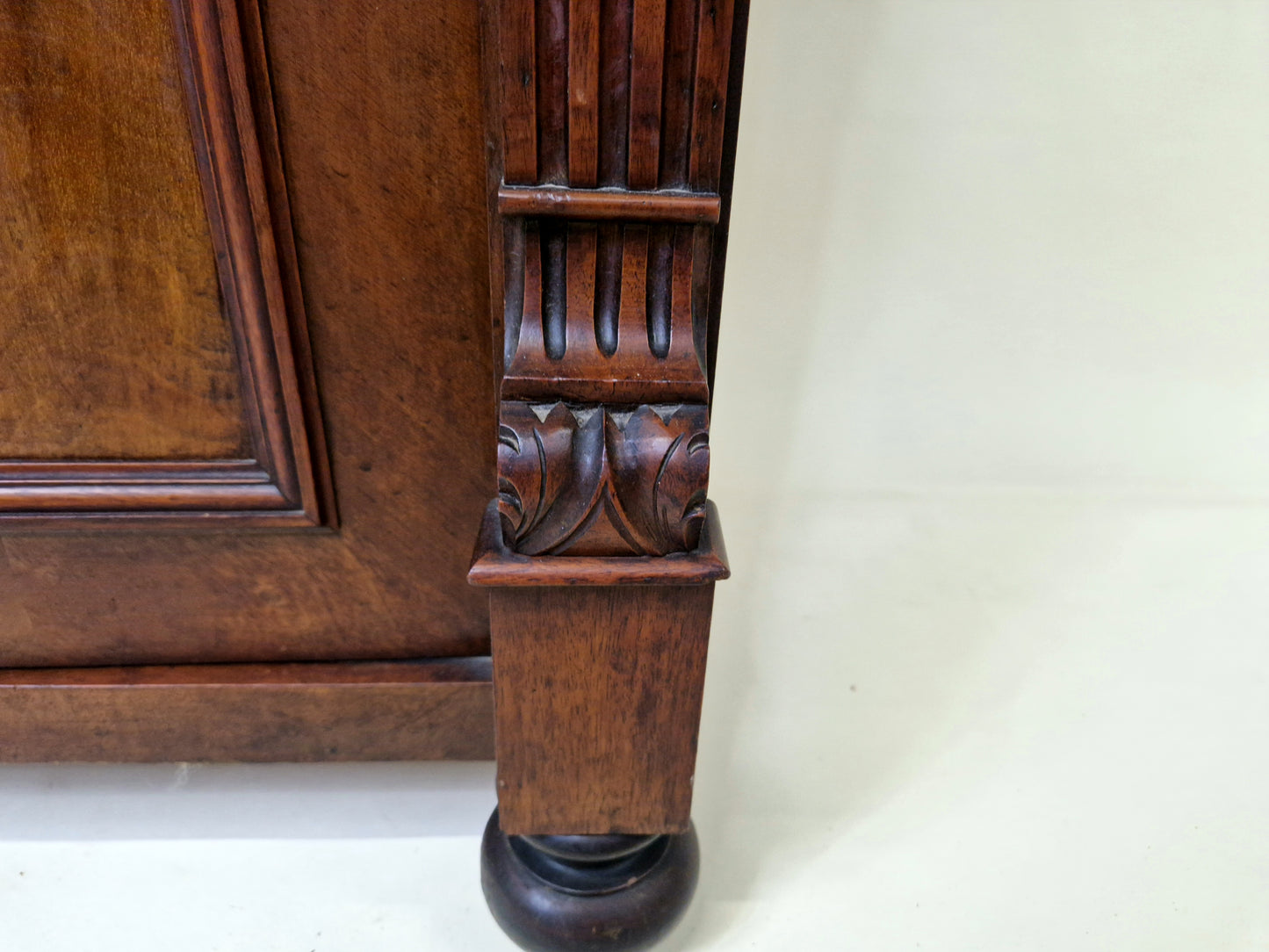 Antique Nutwood Wall Cabinet - Serving Sideboard - Late 19th Century