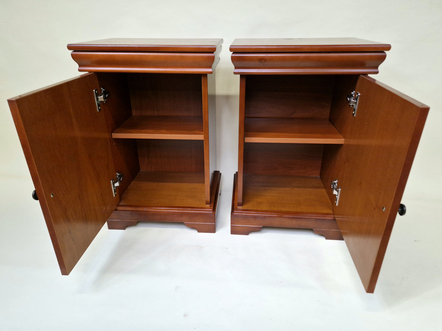 Pair Of Vintage French Nutwood Nightstands