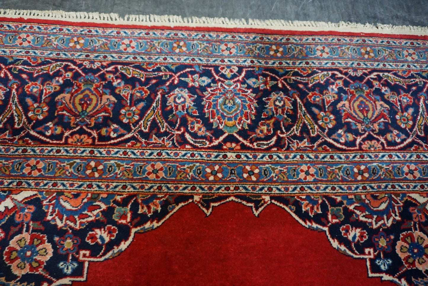 Rare Vintage Persian Kashan Carpet - handknotted - 11x8