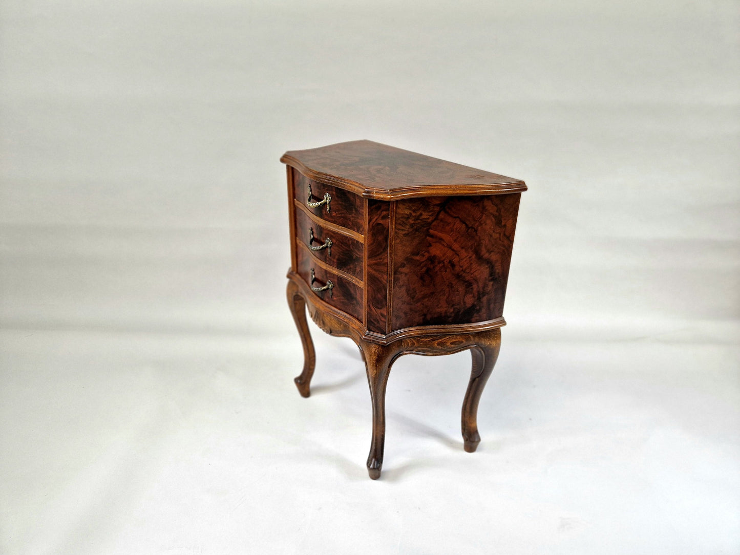 Antique French Oak Night Stand - Louis XVI style and three Drawers