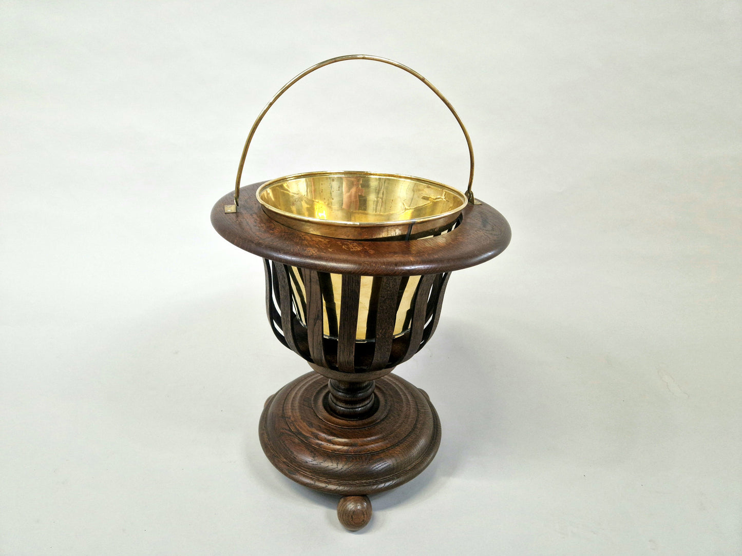 Antique French Wine cooler - 19th century - Brass bucket - Plant Bucket