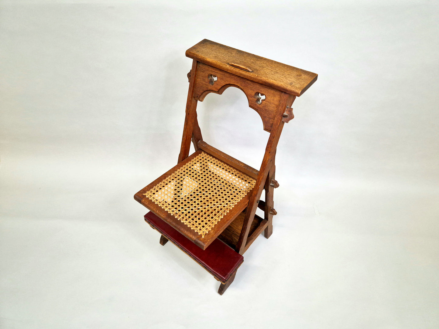 Antique Dutch Oak Prayer Chair, Prayer Kneeler,  Kneeling Bench, Gothic Decor, Farmhouse Decor