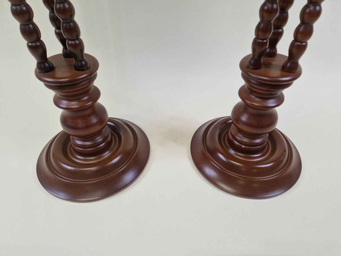 Pair of Vintage French Bobbin Plant Stands