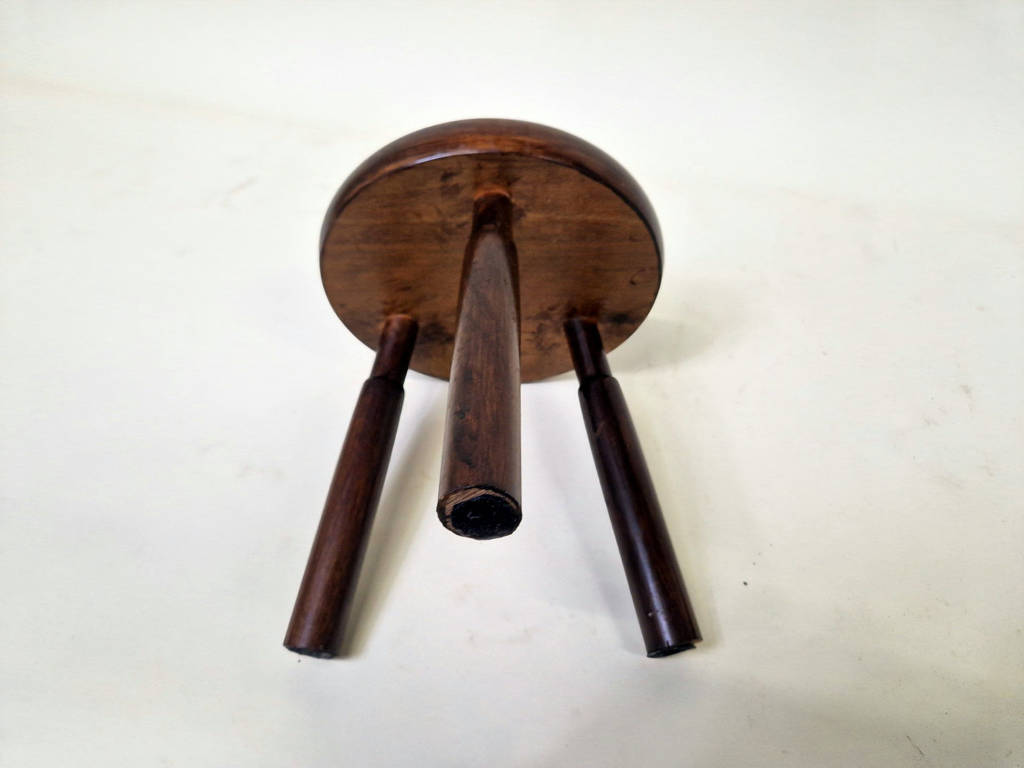 Pair Of Vintage Dutch Milking Stools - 1940/50 - Oak Wood