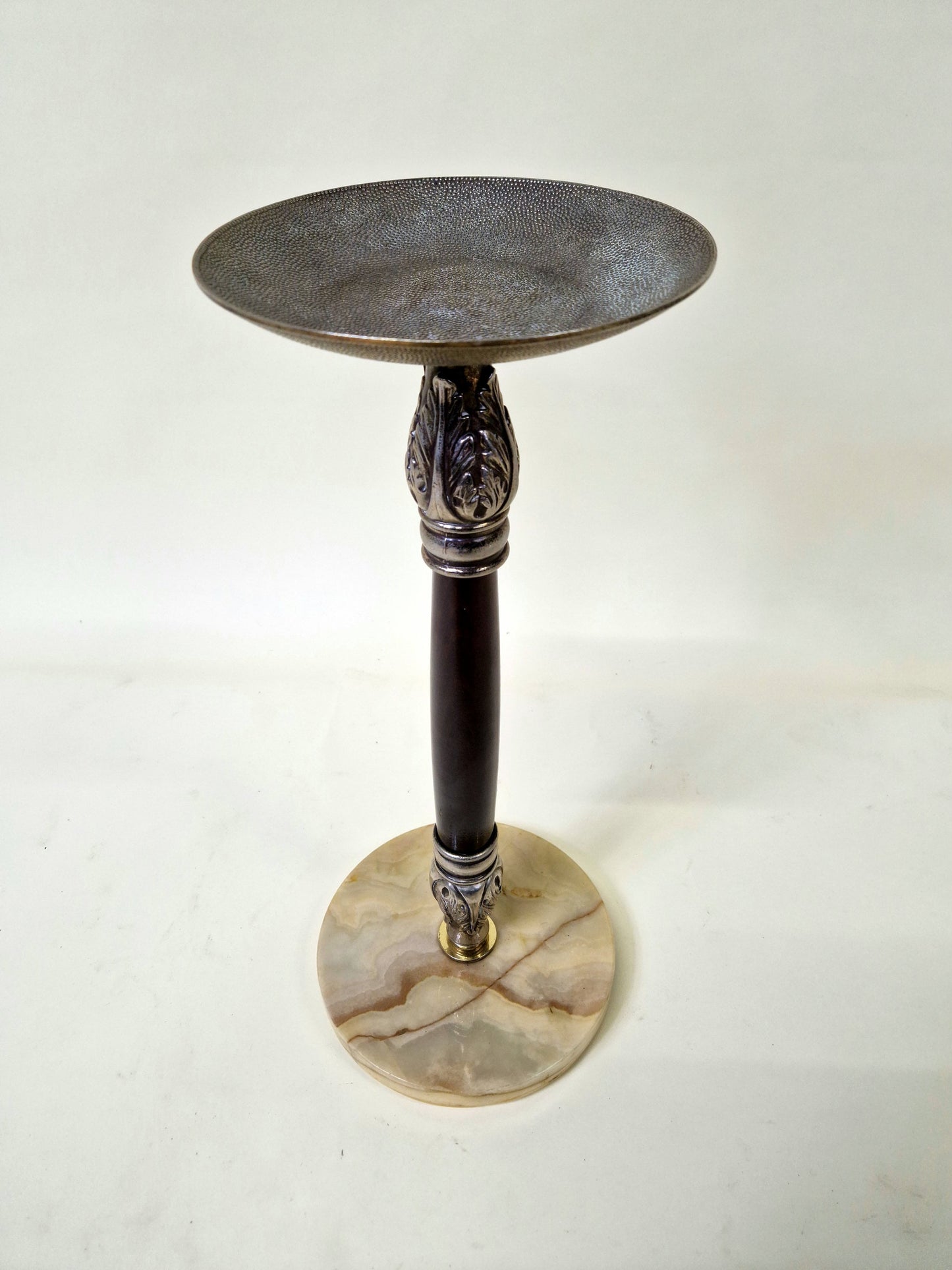 Antique Candle Holder With Marble Base - Unique Design - 1950