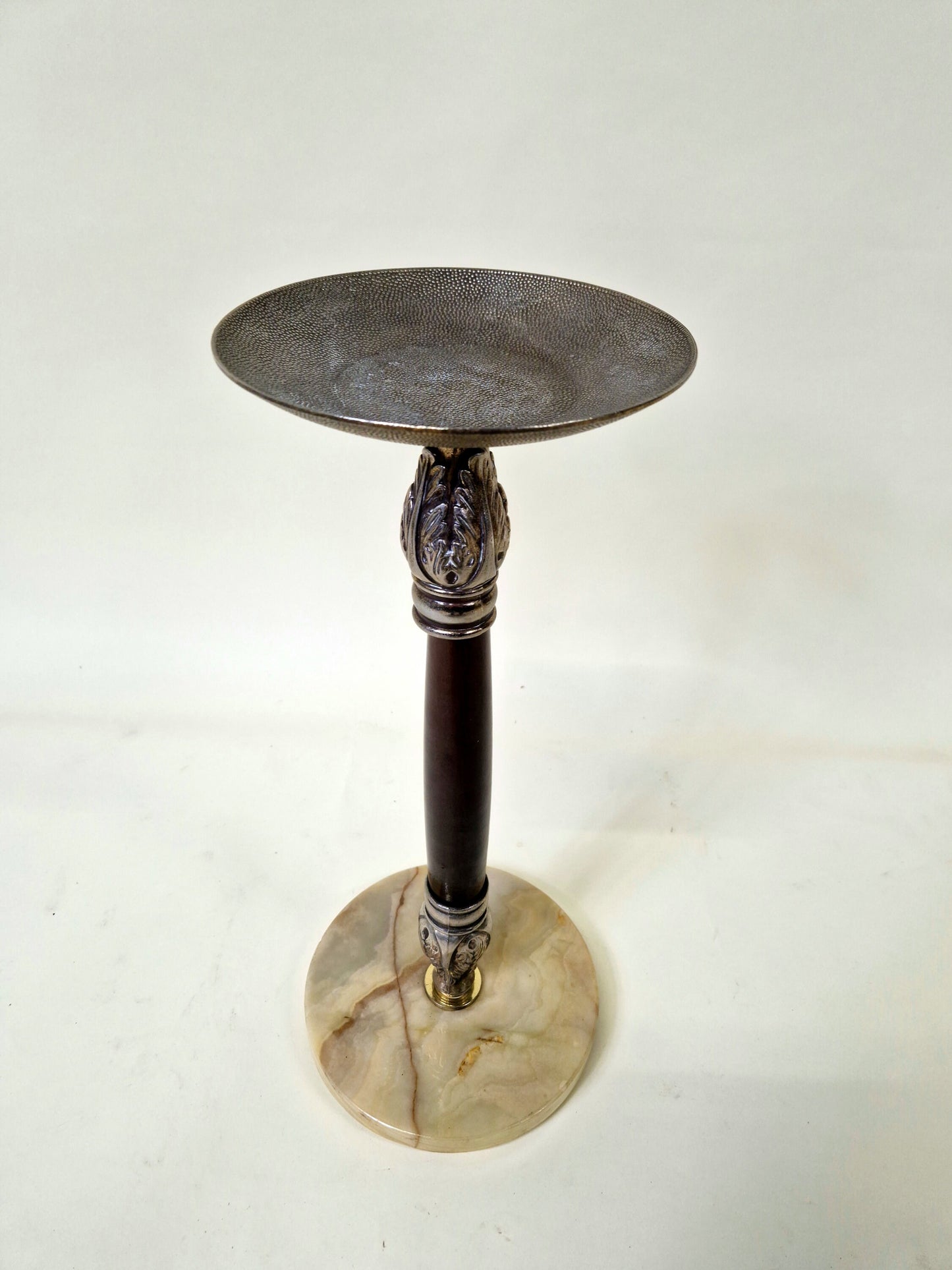 Antique Candle Holder With Marble Base - Unique Design - 1950