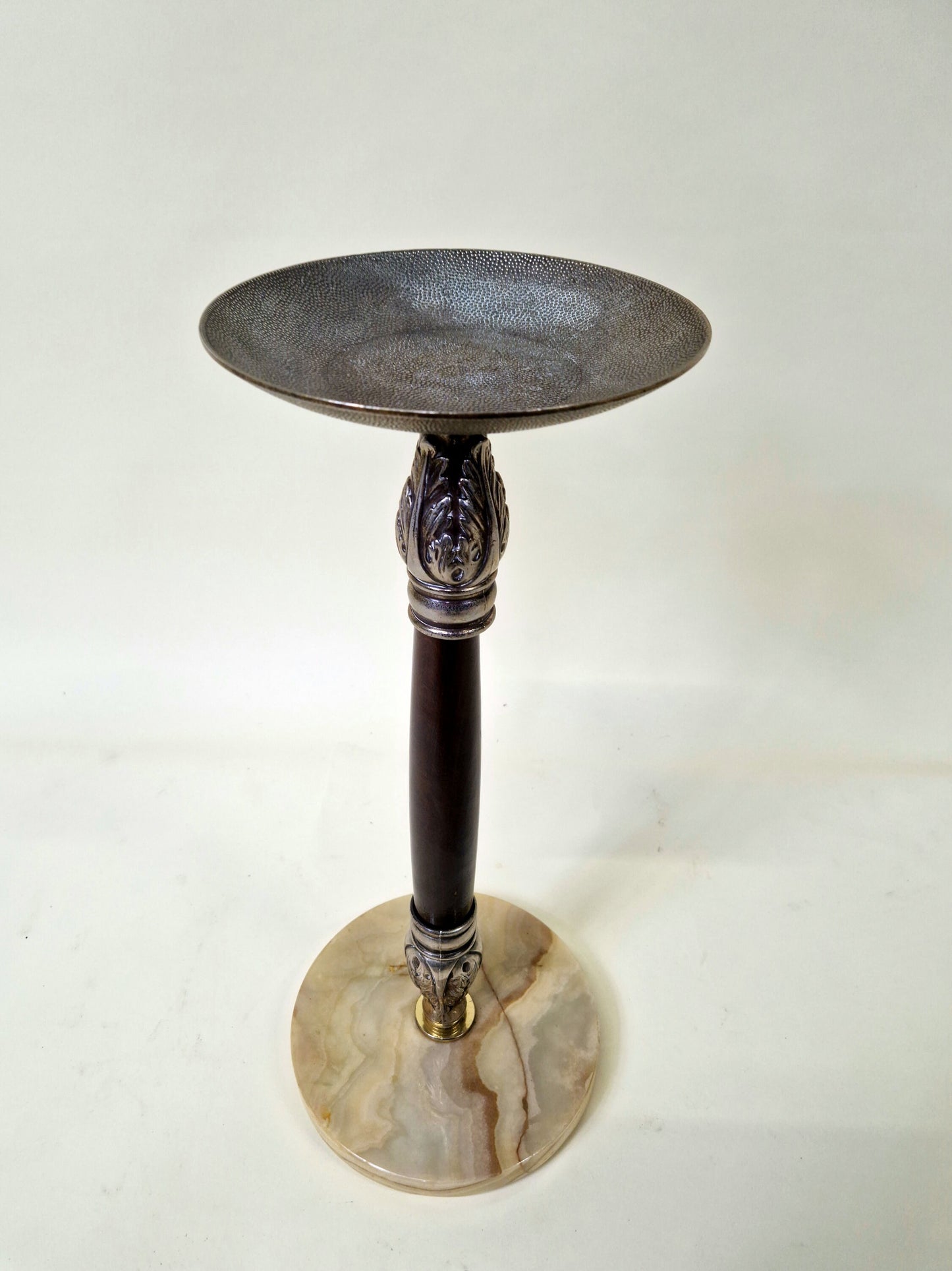 Antique Candle Holder With Marble Base - Unique Design - 1950